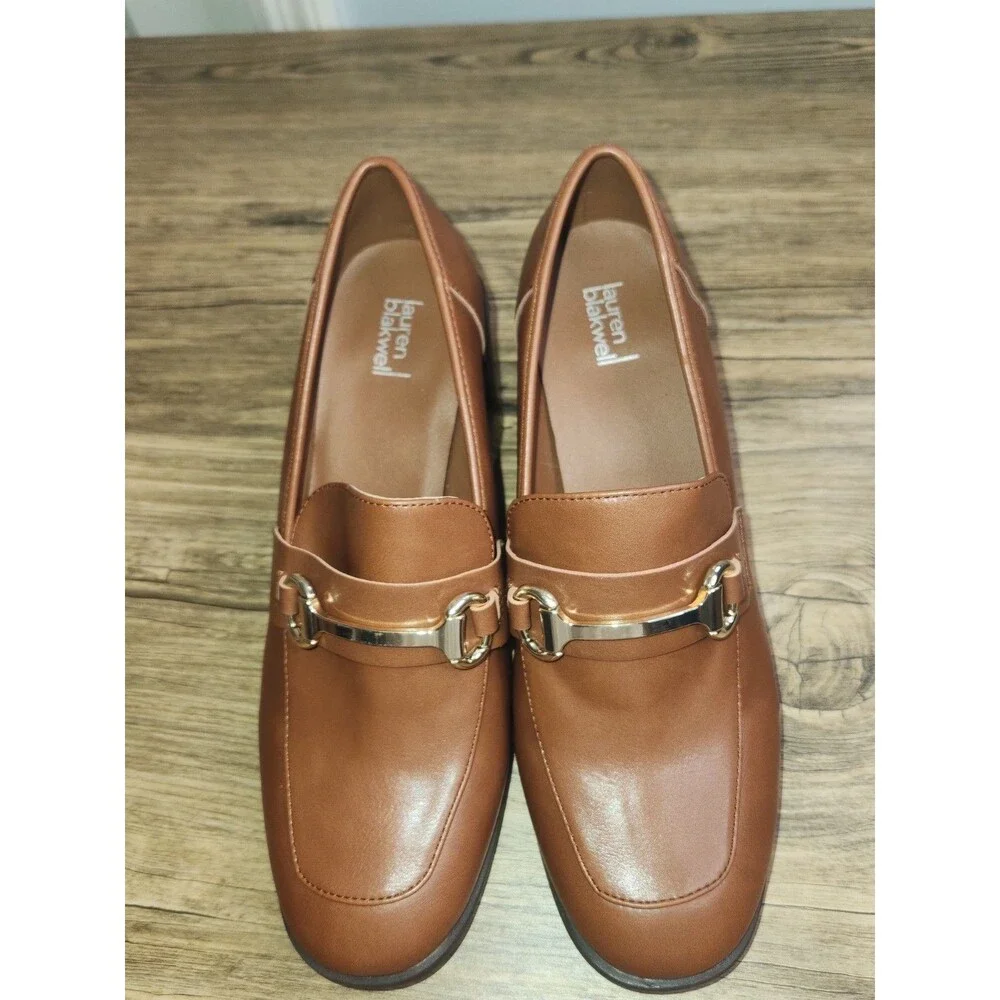 Lauren Blakwell "Neil Cognac Pumps Women's Size 10 Medium - Picture 7 of 16